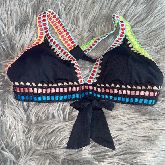 FARM Rio Other - EUC Farm Rio Crochet Ribbon Bikini Top Size Small